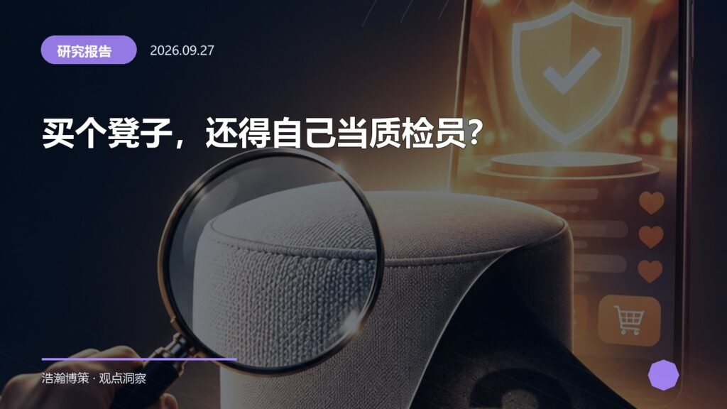 买个凳子，还得自己当质检员？